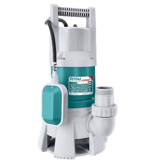 Bomba Sumergible de Aguas Sucias con Cable TOTAL 1000W Sólidos hasta 35mm Alto Caudal TWP810001