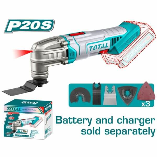 Multiherramienta Oscilante a Batería TOTAL 20V 20000rpm Sin Batería TMOLI2001