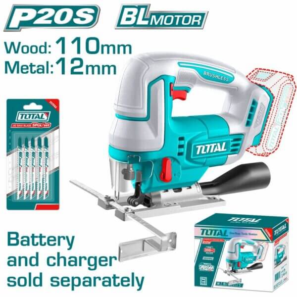 Sierra Caladora a Batería TOTAL 20V 3000rpm 110mm Sin Batería TJSLI1008