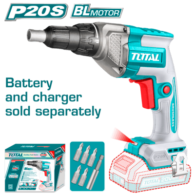 Atornillador para Placa de Yeso Brushless a Batería TOTAL 20V Embrague Regulable Sin Batería TDSLI20428