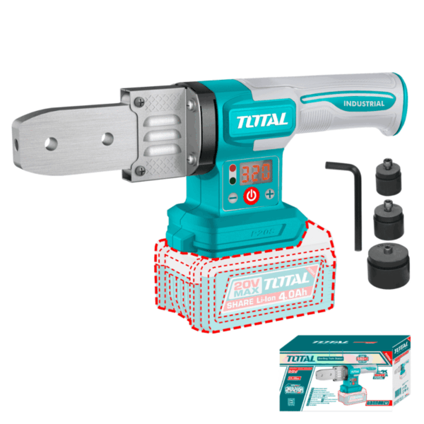 Termofusora a Batería TOTAL 20V Sold. Tubería PPR Fontanería Sin Batería TWTLI2018