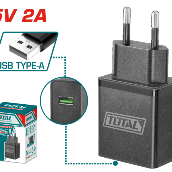 Adaptador USB con Toma USB A TOTAL 5V para Batería 20V Plataforma P20S TCLI120502