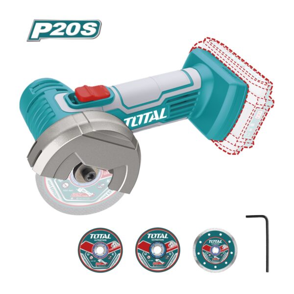 Miniamoladora Brushless a Batería TOTAL 20V 76mm Sin Batería TAGLI76011