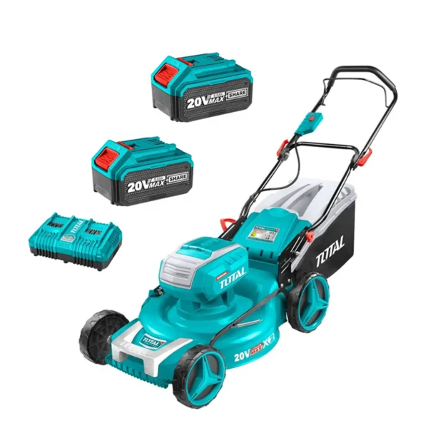 Kit Cortacésped Brushless a Batería TOTAL 40V 46cm + 2 Baterías + Cargador Doble Rápido TLMLI20182