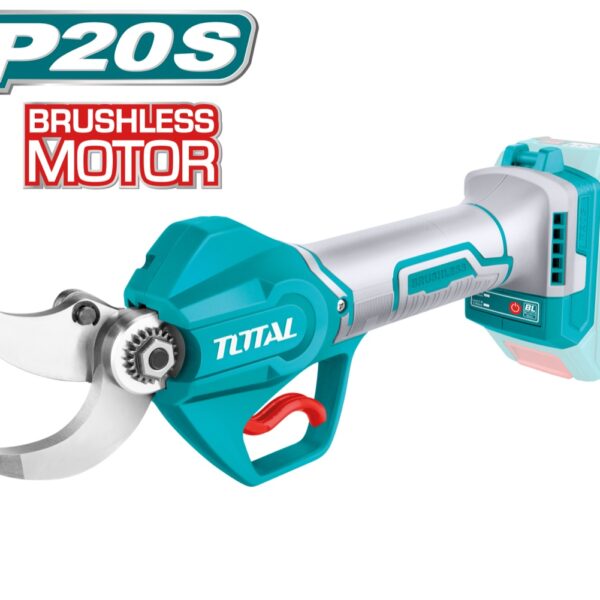 Tijera de Poda Brushless a Batería TOTAL 20V Corte Regulable 20/30mm Motor Sin Escobillas Sin Batería TSSLI20308